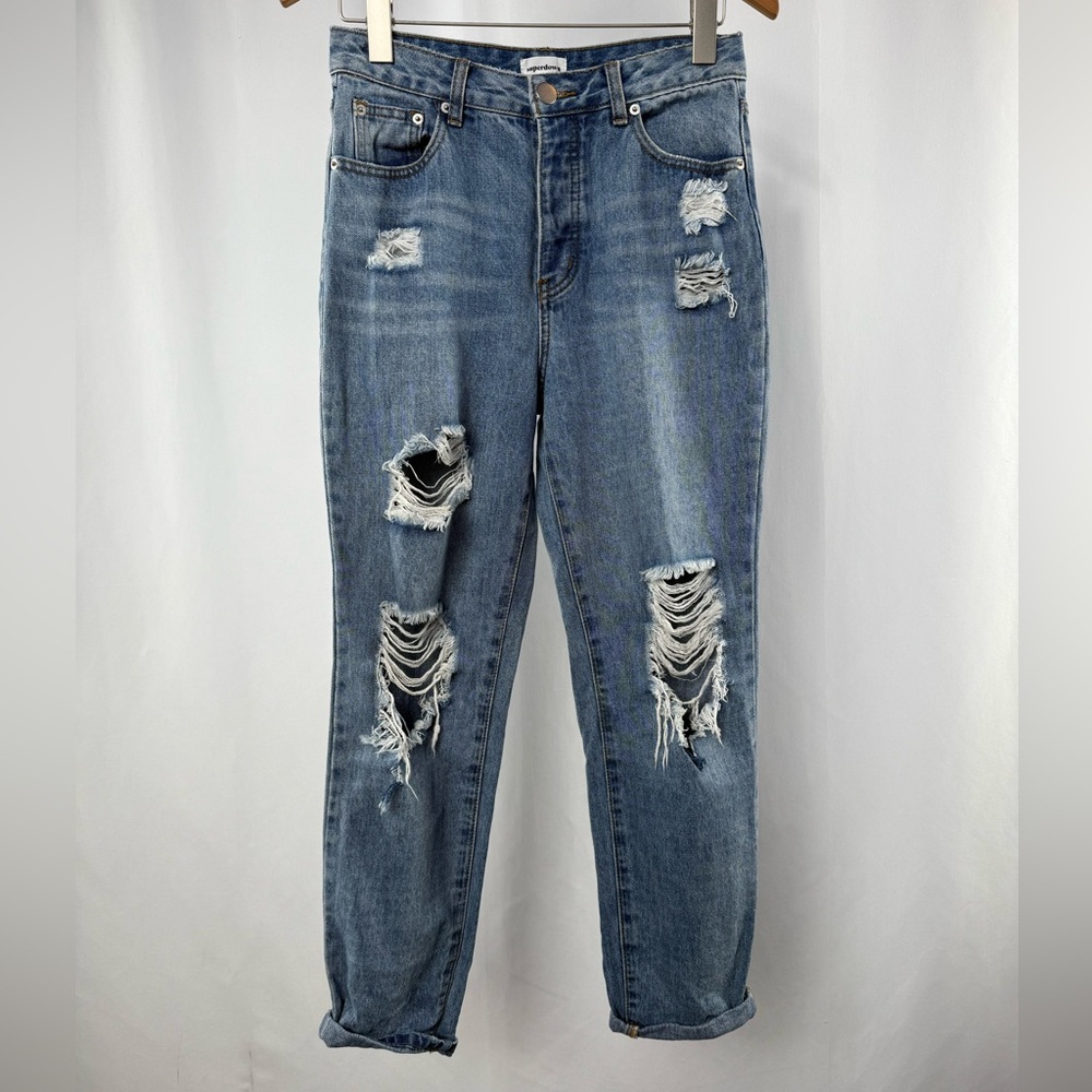 Superdown Distressed Boyfriend Jeans in‎ Blue Size 27
